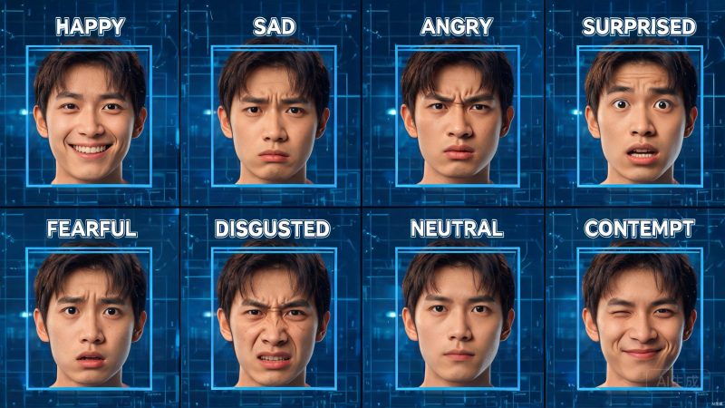 8种人类面部表情数据 | 目标检测 | 工业检测-数据中国