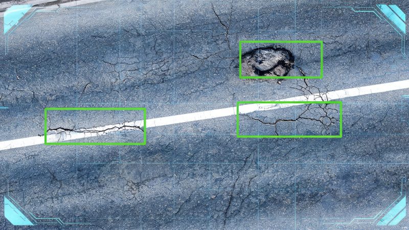 航拍道路损坏和裂缝检测数据集 | 目标检测 | 交通车辆-数据中国