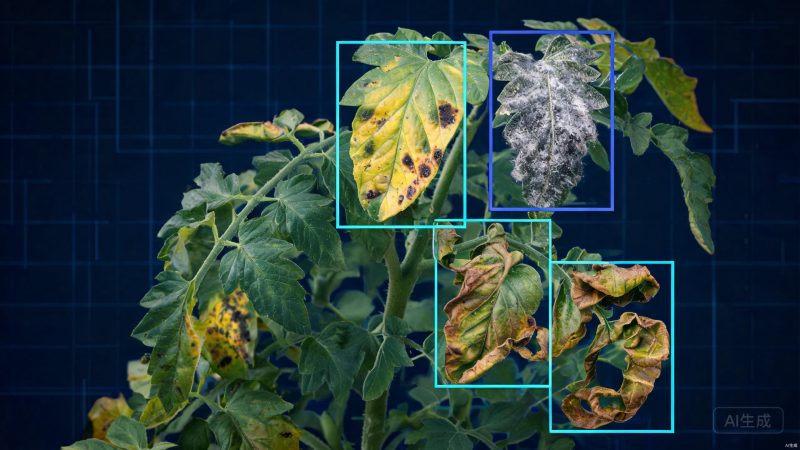 番茄植株叶片病害数据集8类病害（含增强） | 目标检测 | 农业识别-数据中国