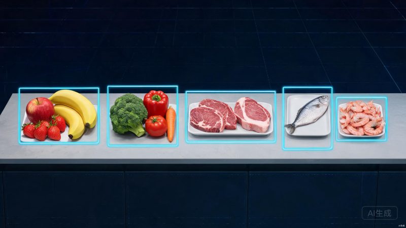 厨房瓜果蔬菜猪牛羊肉鱼虾数据集 | 目标检测 | 农业识别-数据中国