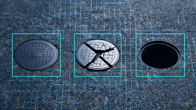 道路下水井盖破损丢失完好检测数据集 | 目标检测 | 灾害评估-数据中国