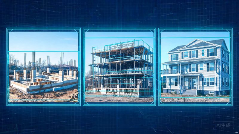 面向建筑施工进度识别的目标检测数据集，共887张图像，类别涵盖场地准备与开挖（SitePreparationExcavation）、基础与地基（FoundationandFootings）、结构框架（StructuralFraming）、砖石砌筑（BrickworkAndMasonry）、机电与抹灰（MEPandPlastering）、室内装修（InteriorWorkandFinishing）及完工（Completed）等施工阶段。适用于建筑工地施工进度自动识别与项目管控，可支撑施工阶段划分与进度评估模型训练。-数据中国