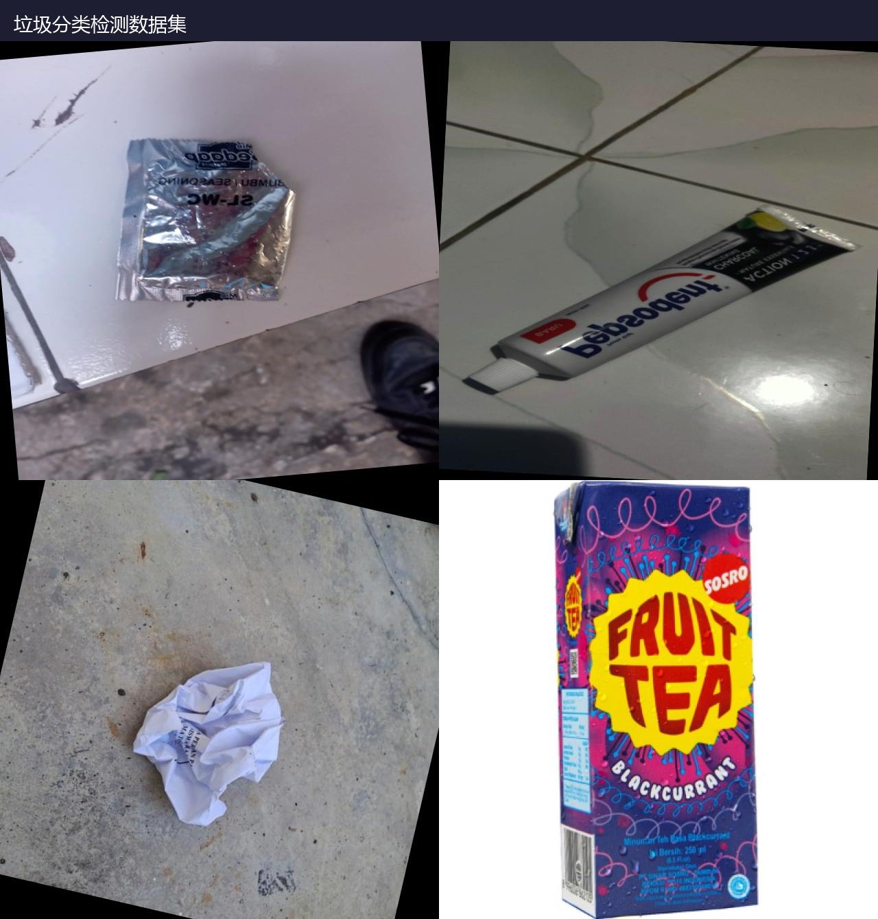 垃圾分类检测数据集 预览图