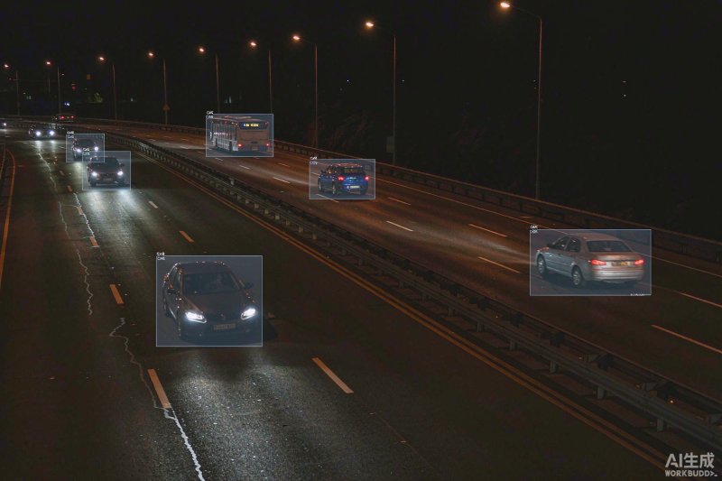 夜间道路监控视角拍摄车辆分类识别数据集|YOLO数据集