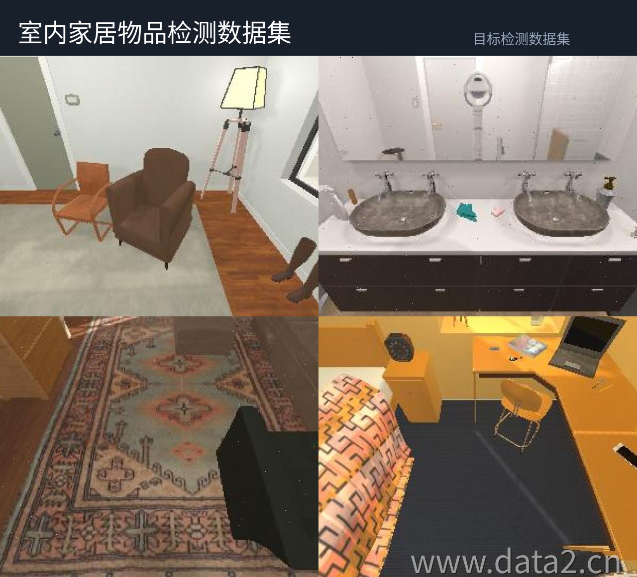 第一人称视角室内渲染物体检测数据集 预览图