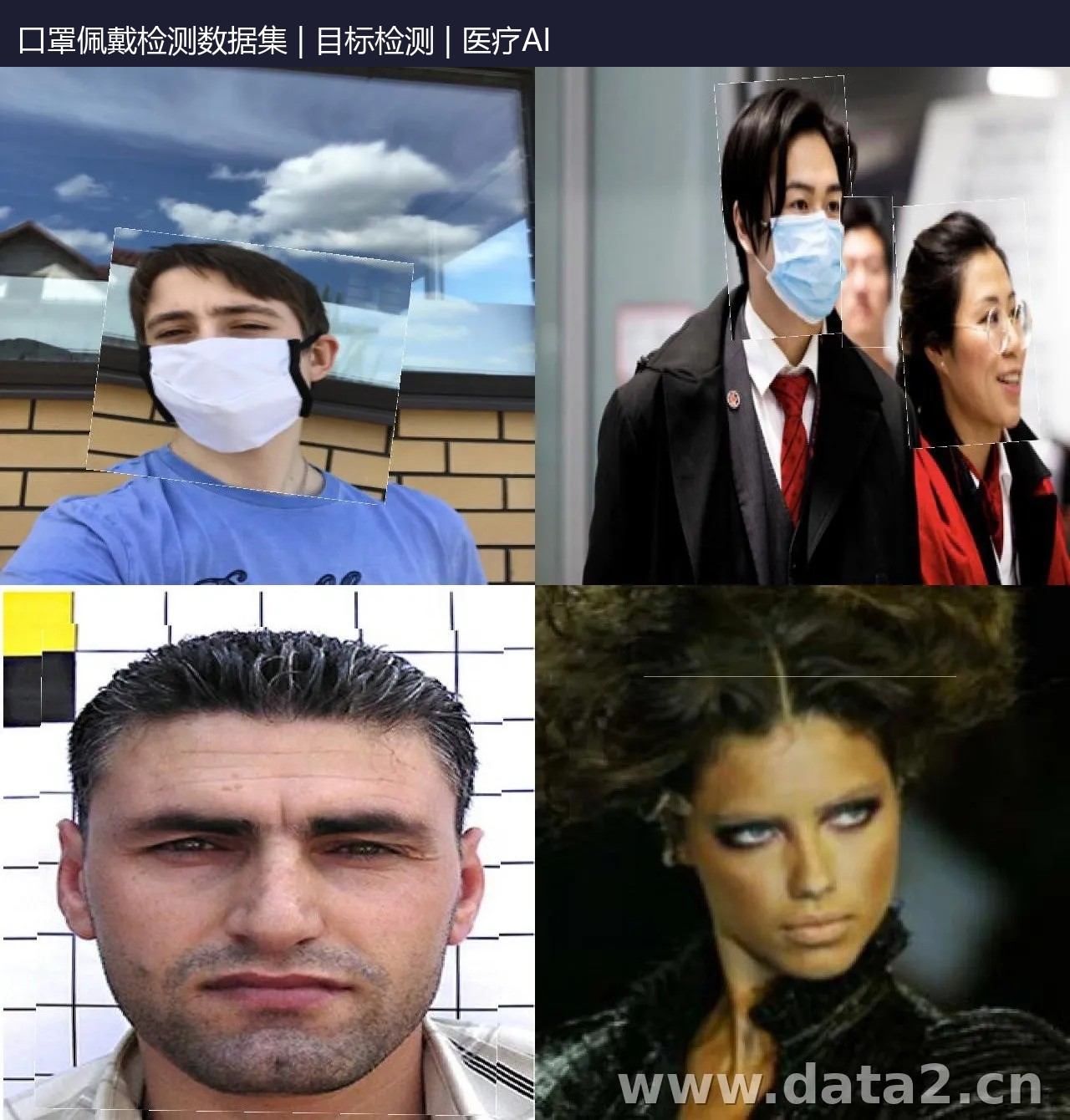 口罩佩戴检测数据集 预览图