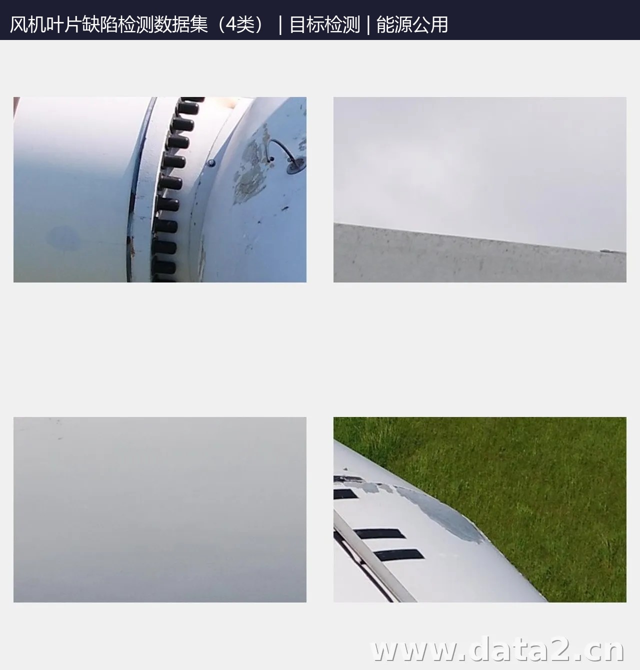 风机叶片缺陷检测数据集(4类) 预览图