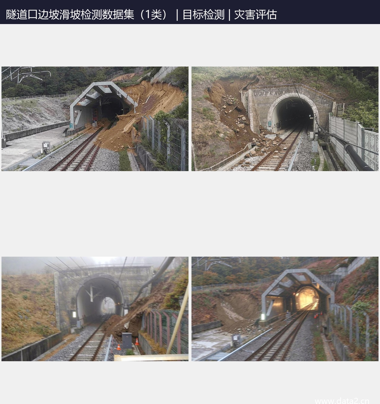 隧道口边坡滑坡检测数据集(1类) 预览图