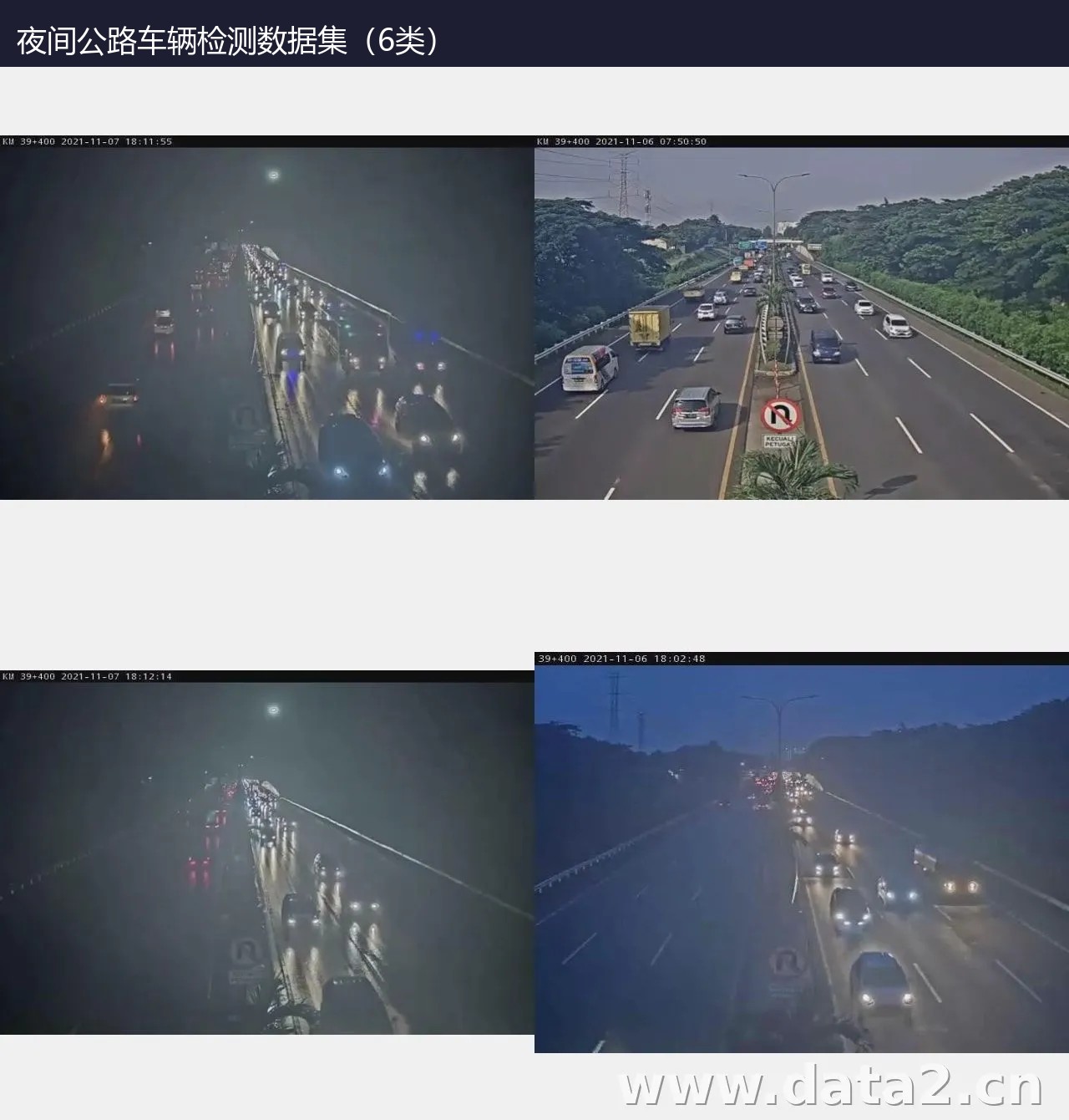 夜间公路车辆检测数据集(6类) 预览图
